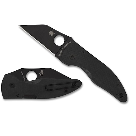Spyderco 2024 Spyderco Reveal 13 Microjimbo Black G-10 Black Blade, Plain Edge SPY-C264GPBK